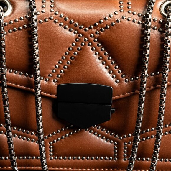 Verano Hill Modish Quilted Shoulder Bag – Brown - Picture 2 of 6